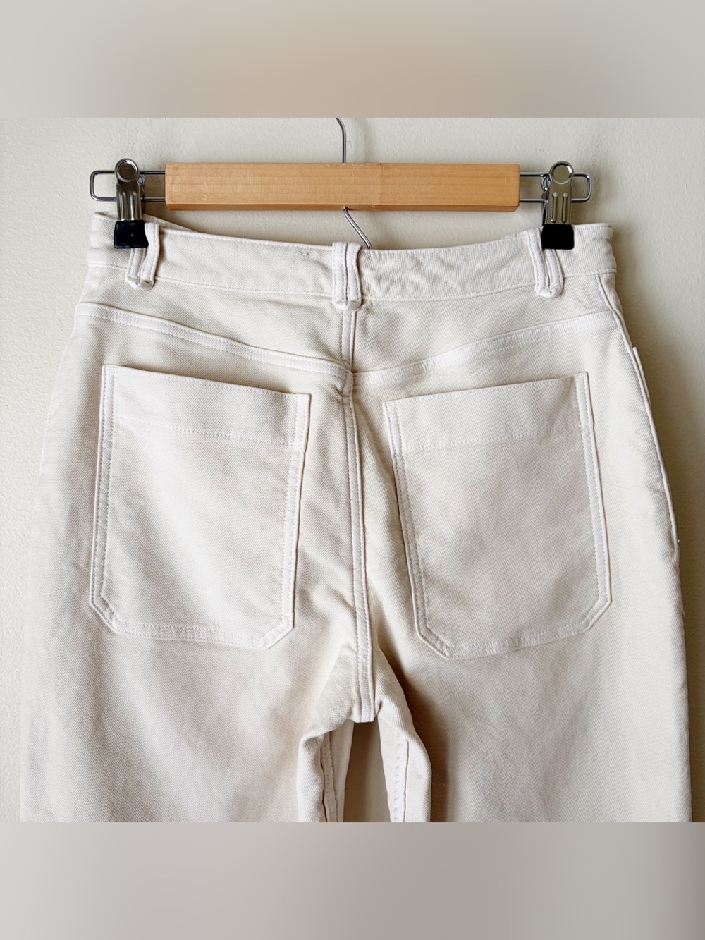 Faherty | Stretch Terry Patch Pocket Pants Jeans Cream Size 27 - Picture 7 of 9